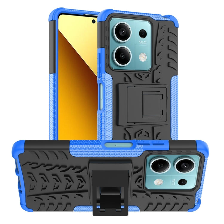 Tire Texture TPU + PC Phone Case with Holder, For Xiaomi Redmi Note 13 4G, For Xiaomi Redmi Note 13 5G Global, For Xiaomi Redmi Note 13 Pro+ 5G, For Xiaomi Redmi Note 13 Pro 5G Global, For Xiaomi Redmi Note 12S / 11S / 11                               ...