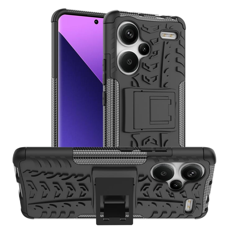 Tire Texture TPU + PC Phone Case with Holder