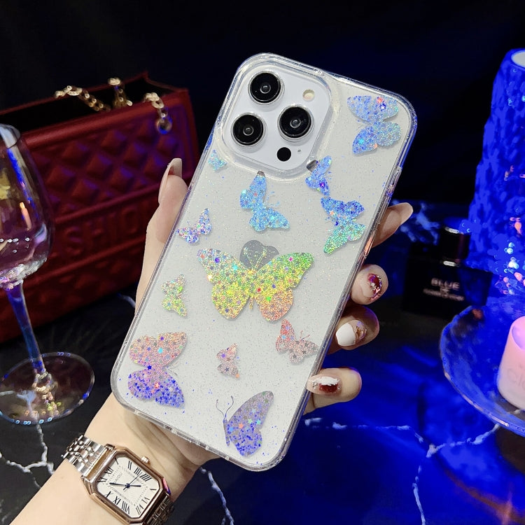 Little Star Series Glitter Powder TPU Phone Case, For iPhone 14, For iPhone 14 Pro, For iPhone 14 Pro Max, For iPhone 13