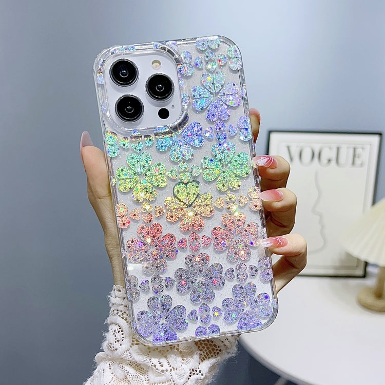 Little Star Series Glitter Powder TPU Phone Case, For iPhone 13 Pro, For iPhone 13 Pro Max, For iPhone 12, For iPhone 12 Pro