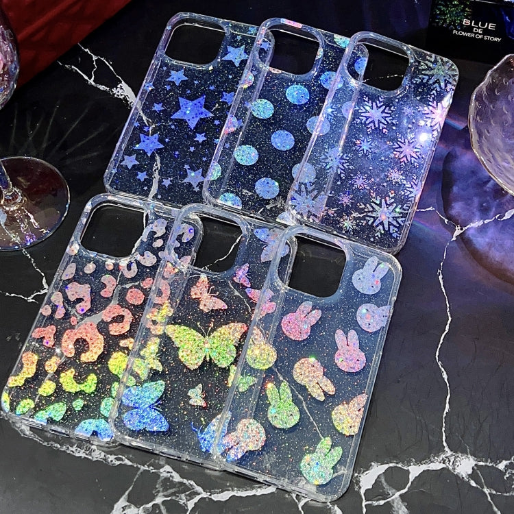 Little Star Series Glitter Powder TPU Phone Case, For iPhone 14, For iPhone 14 Pro, For iPhone 14 Pro Max, For iPhone 13
