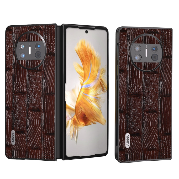 ABEEL Genuine Leather Mahjong Texture Series Phone Case