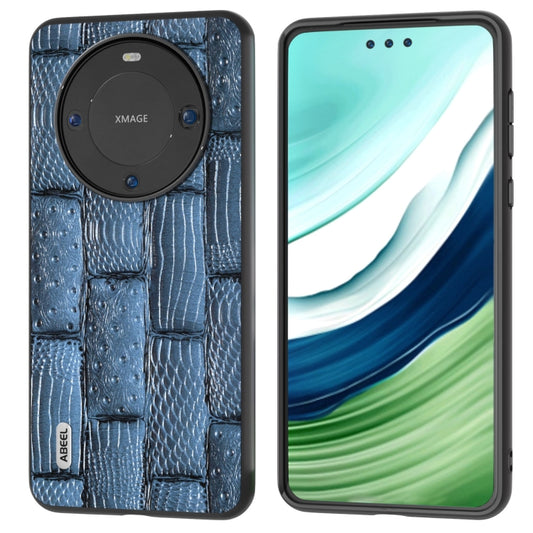 ABEEL Genuine Leather Mahjong Texture Series Phone Case, For Huawei Mate 60, For Huawei Mate X3