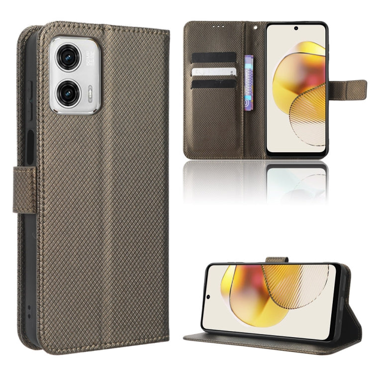 Diamond Texture Leather Phone Case, For Motorola Moto G 5G 2023, For Motorola Moto G52J 5G