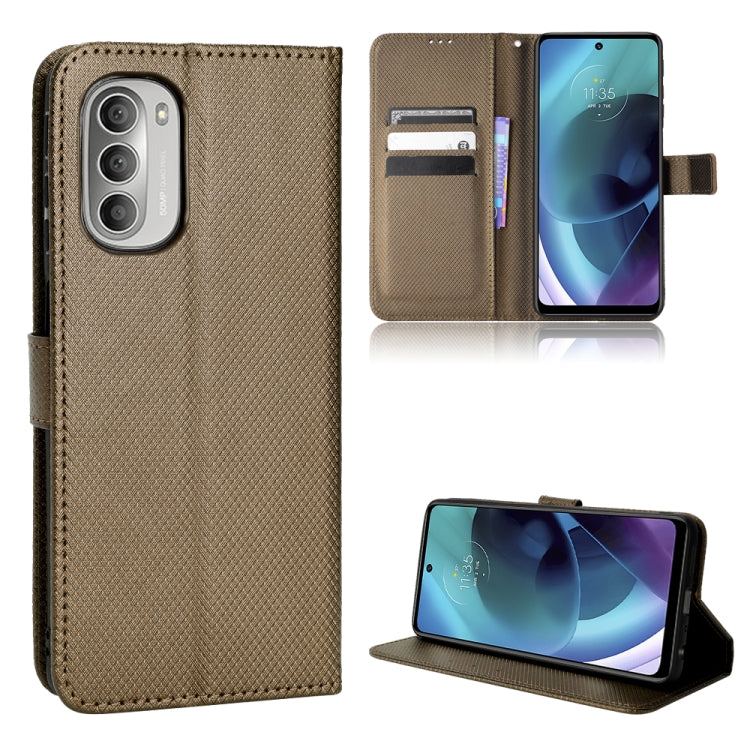Diamond Texture Leather Phone Case, For Motorola Moto G52J 5G