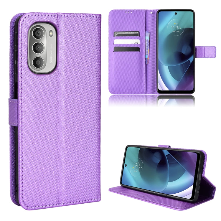 Diamond Texture Leather Phone Case, For Motorola Moto G52J 5G