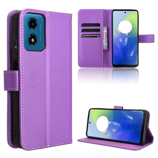 Diamond Texture Leather Phone Case, For Motorola Edge 50 Ultra / Moto X50 Ultra, For Motorola Edge 50 Pro, For Motorola Edge 50 Fusion, For Motorola Moto G04 / G24, For Motorola Moto G34 5G, For Motorola Moto G Play 4G 2024                             ...