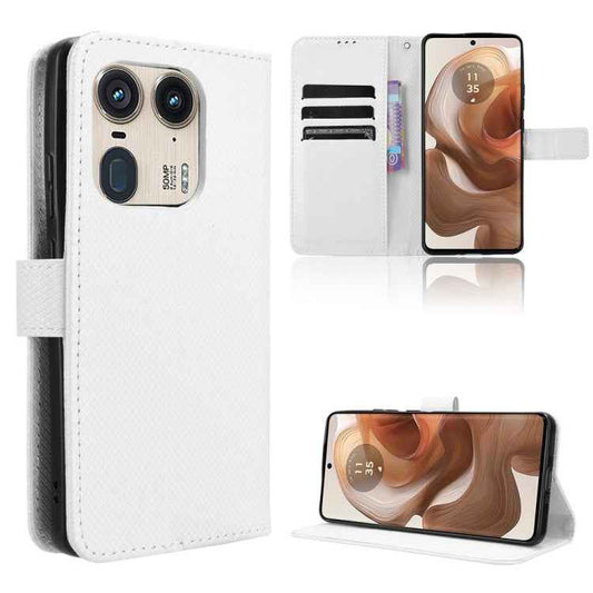Diamond Texture Leather Phone Case, For Motorola Edge 50 Ultra / Moto X50 Ultra, For Motorola Edge 50 Pro, For Motorola Edge 50 Fusion, For Motorola Moto G04 / G24, For Motorola Moto G34 5G, For Motorola Moto G Play 4G 2024                             ...