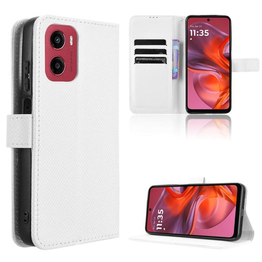 Diamond Texture Leather Phone Case, For Motorola Moto G05 4G / E15 4G, For Motorola Moto G 5G 2025, For Motorola Moto G Play 2025, For Motorola Moto G75 5G, For Motorola Moto S50 5G / Edge 50 Neo, For Motorola Moto G35 5G, For Motorola Moto G55 5G     ...