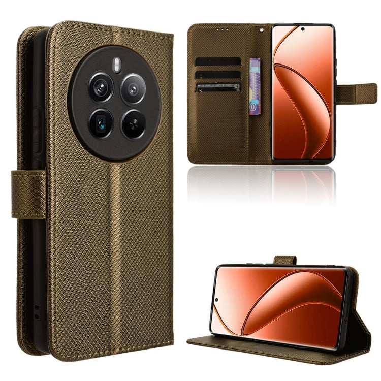 Diamond Texture Leather Phone Case, For Realme 12 5G / 12X 5G, For Realme Narzo 70 Pro 5G, For Realme 12+ 5G, For Realme Note 50 4G, For Realme 12 Pro / 12 Pro+ 5G, For Realme C67 4G, For Realme 11 4G Foreign, For Realme GT5 5G                         ...