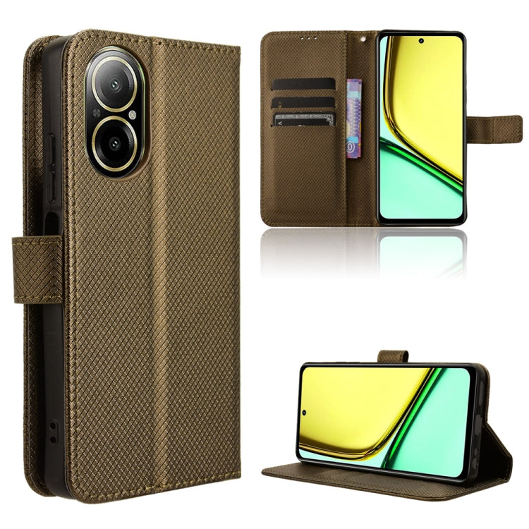 Diamond Texture Leather Phone Case, For Realme 12 5G / 12X 5G, For Realme Narzo 70 Pro 5G, For Realme 12+ 5G, For Realme Note 50 4G, For Realme 12 Pro / 12 Pro+ 5G, For Realme C67 4G, For Realme 11 4G Foreign, For Realme GT5 5G                         ...