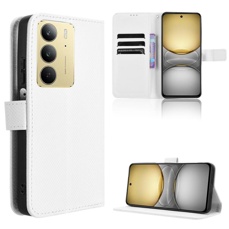 Diamond Texture Leather Phone Case, For Realme 14 Pro 5G, For Realme C75 4G, For Realme GT 7 Pro 5G, For Realme 13+ 5G Global, For Realme 13 Pro 5G / 13 Pro+ 5G, For Realme GT 6 / GT 6T / GT Neo6, For Realme C63 4G / C61 4G / Narzo N63 4G              ...