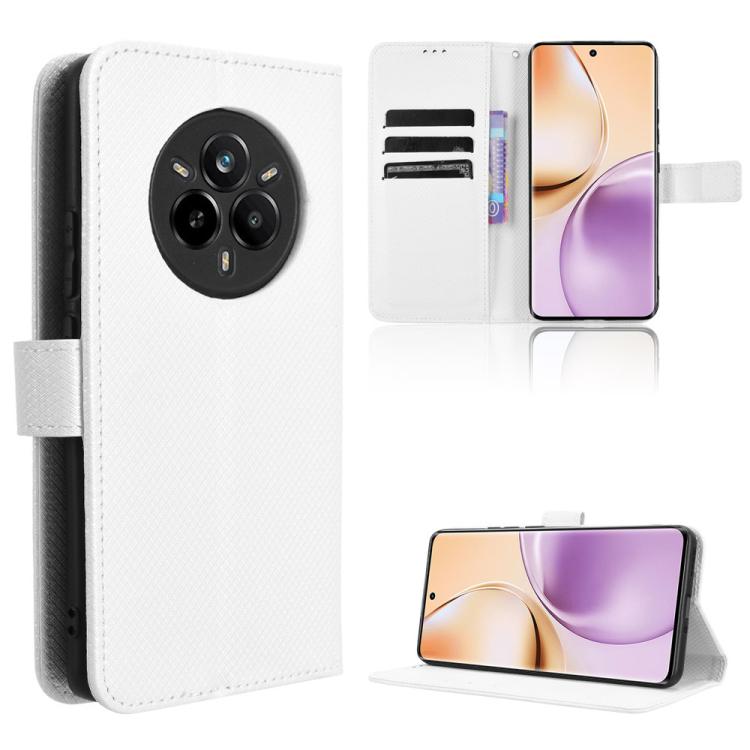 Diamond Texture Leather Phone Case, For Realme 14 Pro 5G, For Realme C75 4G, For Realme GT 7 Pro 5G, For Realme 13+ 5G Global, For Realme 13 Pro 5G / 13 Pro+ 5G, For Realme GT 6 / GT 6T / GT Neo6, For Realme C63 4G / C61 4G / Narzo N63 4G              ...