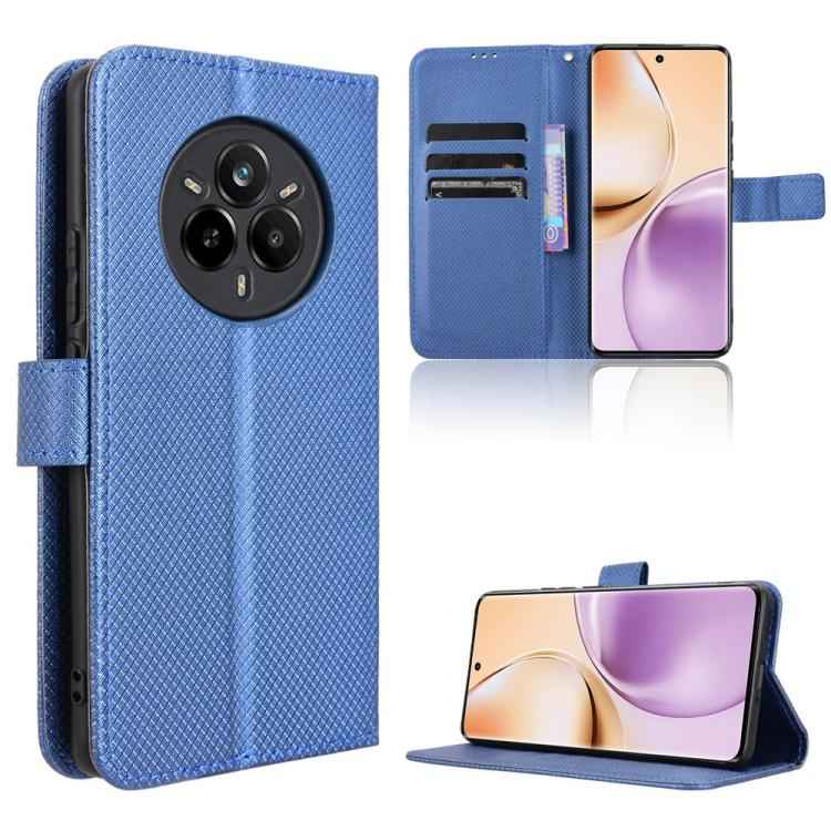 Diamond Texture Leather Phone Case, For Realme 14 Pro 5G, For Realme C75 4G, For Realme GT 7 Pro 5G, For Realme 13+ 5G Global, For Realme 13 Pro 5G / 13 Pro+ 5G, For Realme GT 6 / GT 6T / GT Neo6, For Realme C63 4G / C61 4G / Narzo N63 4G              ...