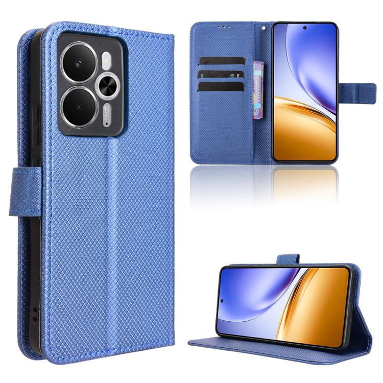 Diamond Texture Leather Phone Case, For Realme C71 4G, For Realme GT 7 5G, For Realme 14x 5G Malaysia / V70, For Realme 14 5G, For Realme P3 Ultra 5G, For Realme P3 5G / Neo7x 5G, For Realme 14 Pro Lite 5G, For Realme P3 Pro 5G, For Realme 14 Pro+ 5G