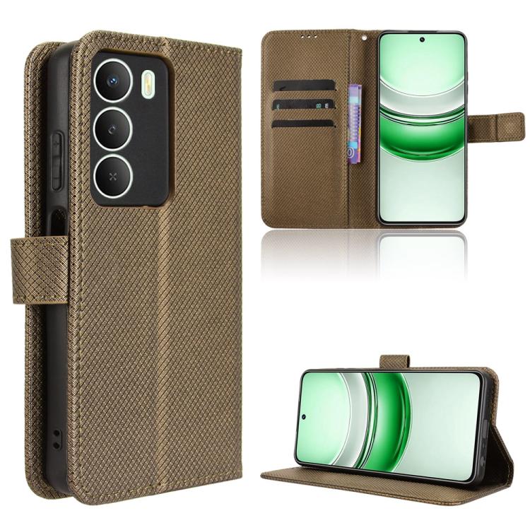 Diamond Texture Leather Phone Case, For Realme C71 4G, For Realme GT 7 5G, For Realme 14x 5G Malaysia / V70, For Realme 14 5G, For Realme P3 Ultra 5G, For Realme P3 5G / Neo7x 5G, For Realme 14 Pro Lite 5G, For Realme P3 Pro 5G, For Realme 14 Pro+ 5G