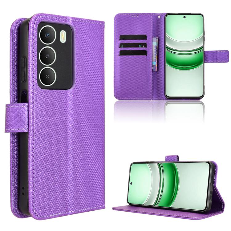 Diamond Texture Leather Phone Case, For Realme C71 4G, For Realme GT 7 5G, For Realme 14x 5G Malaysia / V70, For Realme 14 5G, For Realme P3 Ultra 5G, For Realme P3 5G / Neo7x 5G, For Realme 14 Pro Lite 5G, For Realme P3 Pro 5G, For Realme 14 Pro+ 5G