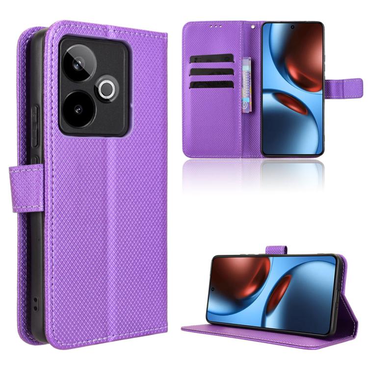 Diamond Texture Leather Phone Case, For Realme C71 4G, For Realme GT 7 5G, For Realme 14x 5G Malaysia / V70, For Realme 14 5G, For Realme P3 Ultra 5G, For Realme P3 5G / Neo7x 5G, For Realme 14 Pro Lite 5G, For Realme P3 Pro 5G, For Realme 14 Pro+ 5G