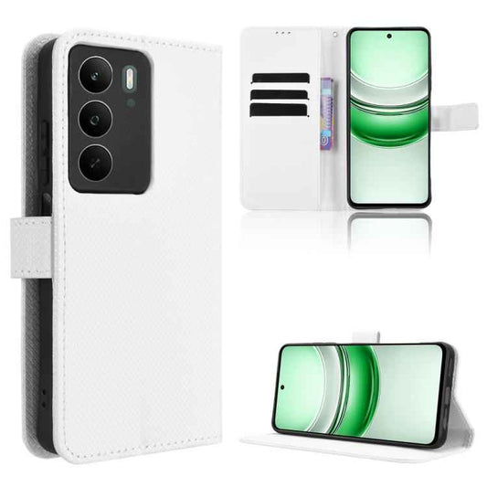 Diamond Texture Leather Phone Case, For Realme C71 4G, For Realme GT 7 5G, For Realme 14x 5G Malaysia / V70, For Realme 14 5G, For Realme P3 Ultra 5G, For Realme P3 5G / Neo7x 5G, For Realme 14 Pro Lite 5G, For Realme P3 Pro 5G, For Realme 14 Pro+ 5G