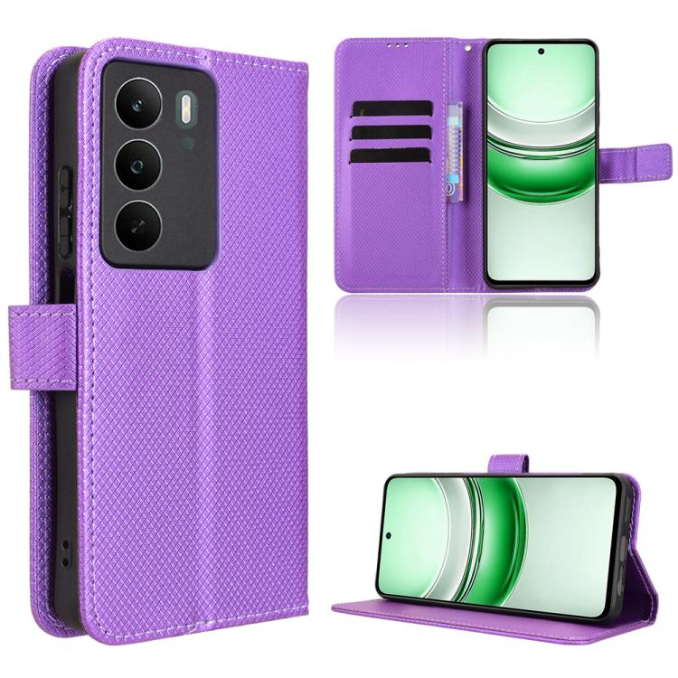 Diamond Texture Leather Phone Case, For Realme C71 4G, For Realme GT 7 5G, For Realme 14x 5G Malaysia / V70, For Realme 14 5G, For Realme P3 Ultra 5G, For Realme P3 5G / Neo7x 5G, For Realme 14 Pro Lite 5G, For Realme P3 Pro 5G, For Realme 14 Pro+ 5G