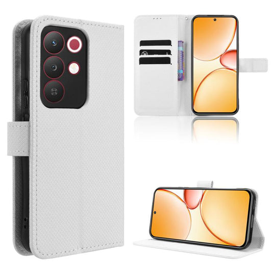 Diamond Texture Leather Phone Case, For Realme C85 Pro 4G, For Realme P4 Pro 5G, For Realme P4 5G, For Realme 15T 5G, For Realme C71 4G India / Note 70T 4G, For Realme 15 5G / 15 Pro 5G, For Realme 15 SEA, For Realme C71 4G, For Realme GT 7 5G