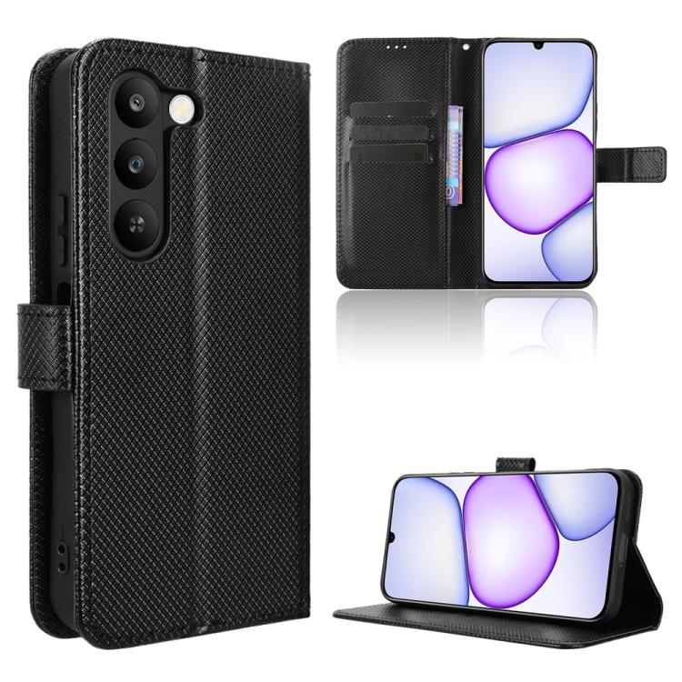Diamond Texture Leather Phone Case, For Realme 16T 5G, For Realme C100i 4G / C100x 4G, For Realme C100 4G, For Realme C83 5G / P4 Lite 5G, For Realme P4 Power 5G, For Realme Note 80 4G, For Realme 16 5G, For Realme 16 Pro+ 5G, For Realme 16 Pro 5G