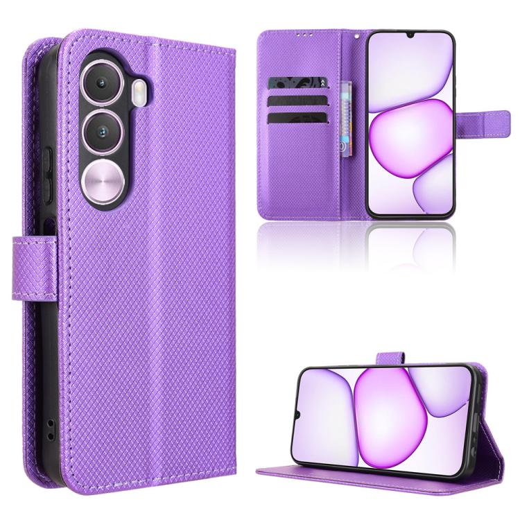 Diamond Texture Leather Phone Case, For Realme 16T 5G, For Realme C100i 4G / C100x 4G, For Realme C100 4G, For Realme C83 5G / P4 Lite 5G, For Realme P4 Power 5G, For Realme Note 80 4G, For Realme 16 5G, For Realme 16 Pro+ 5G, For Realme 16 Pro 5G