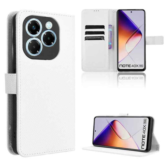 Diamond Texture Leather Phone Case, For Infinix Note 40X 5G, For Infinix Note 40 5G, For Infinix GT 20 Pro 5G, For Infinix Note 40 Pro 4G, For Infinix Note 40 Pro 5G, For Infinix Note 40 4G, For Infinix Hot 40 4G, For Infinix Hot 40i 4G                ...