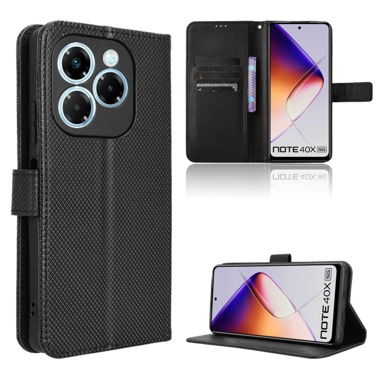 Diamond Texture Leather Phone Case, For Infinix Hot 50i 4G / Smart 9 4G, For Infinix Hot 50 Pro+ 4G, For Infinix Hot 50 4G, For Infinix Hot 50 5G, For Infinix Zero 40 5G, For Infinix Zero 40 4G, For Infinix Note 40X 5G, For Infinix Note 40 5G          ...