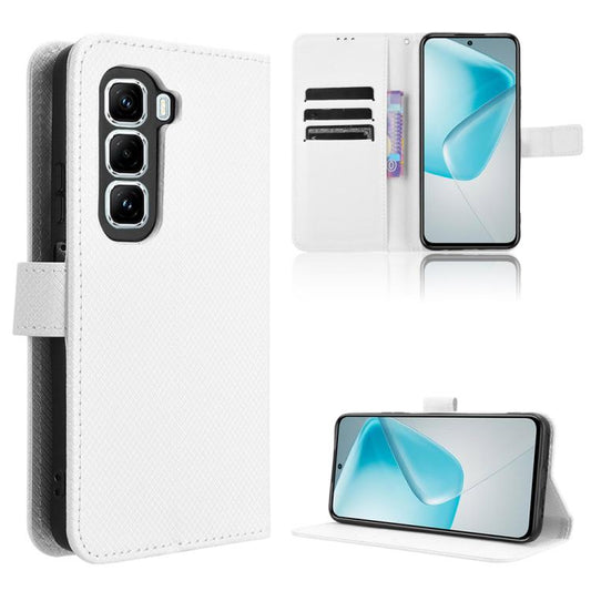 Diamond Texture Leather Phone Case, For Infinix Hot 50 Pro+ 4G, For Infinix Hot 50 4G, For Infinix Hot 50 5G, For Infinix Zero 40 5G, For Infinix Zero 40 4G, For Infinix Note 40X 5G, For Infinix Note 40 5G, For Infinix GT 20 Pro 5G                     ...