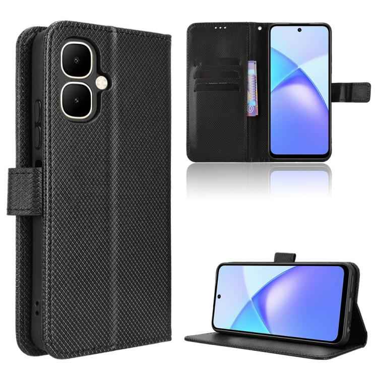 Diamond Texture Leather Phone Case, For Infinix Smart 10 / Tecno Pop 10 4G, For Infinix Hot 60i 5G / Tecno Spark Go 5G, For Infinix Hot 60i 4G / Hot 60 5G, For Infinix Hot 60 Pro+ 4G, For Infinix Hot 60 Pro 4G, For Infinix Smart 10 Plus 4G             ...