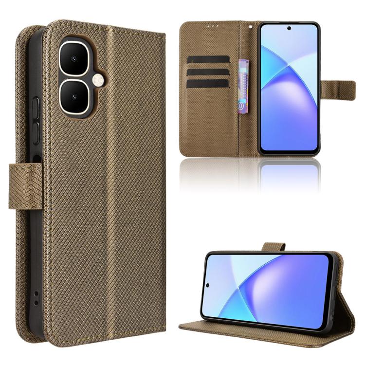Diamond Texture Leather Phone Case, For Infinix Smart 10 Plus 4G, For Infinix Smart 10 / Tecno Pop 10 4G, For Infinix GT 30 Pro 5G, For Infinix Note 50s 5G, For Infinix Note 50x 5G, For Infinix Note 50 Pro+, For Infinix Note 50 4G / Note 50 Pro 4G     ...
