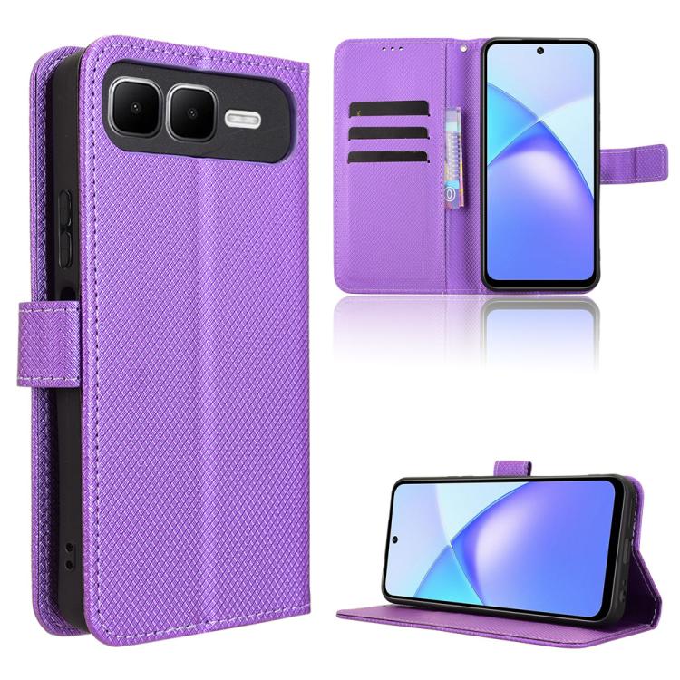 Diamond Texture Leather Phone Case, For Infinix Smart 10 / Tecno Pop 10 4G, For Infinix Hot 60i 5G / Tecno Spark Go 5G, For Infinix Hot 60i 4G / Hot 60 5G, For Infinix Hot 60 Pro+ 4G, For Infinix Hot 60 Pro 4G, For Infinix Smart 10 Plus 4G             ...