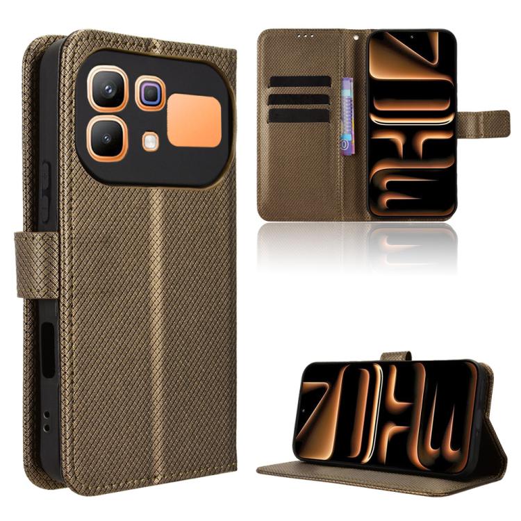 Diamond Texture Leather Phone Case, For Infinix GT 50 Pro 5G, For Infinix Note 60 Ultra 5G, For Infinix Note Edge 5G, For Infinix Smart 20 4G, For Infinix Note 60 / 60 Pro 5G, For Infinix Hot 60i 5G / Tecno Spark Go 5G, For Infinix Hot 60i 4G / Hot 60 ...