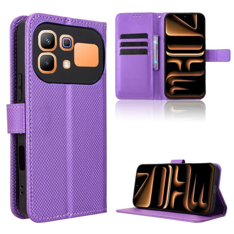 Diamond Texture Leather Phone Case, For Infinix GT 50 Pro 5G, For Infinix Note 60 Ultra 5G, For Infinix Note Edge 5G, For Infinix Smart 20 4G, For Infinix Note 60 / 60 Pro 5G, For Infinix Hot 60i 5G / Tecno Spark Go 5G, For Infinix Hot 60i 4G / Hot 60 ...
