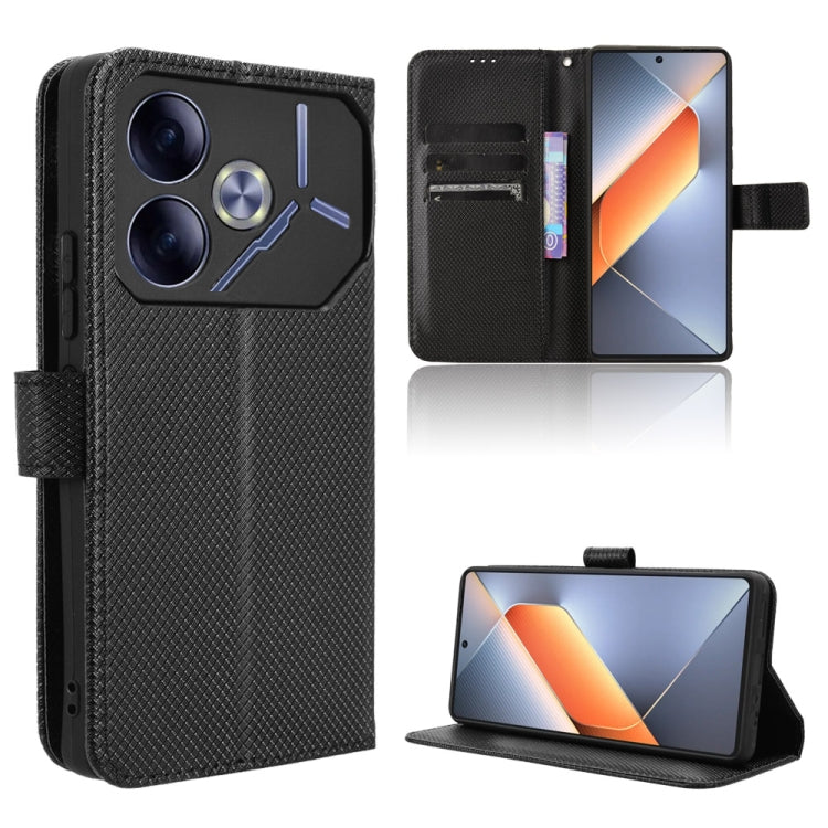 Diamond Texture Leather Phone Case, For Tecno Camon 30 Premier 5G, For Tecno Pova 6 Neo 4G, For Tecno Pova 6 4G, For Tecno Camon 30 Pro 5G, For Tecno Camon 30 5G / 4G, For Tecno Pova 6 Pro 5G, For Tecno Spark 20 Pro+ 4G, For Tecno Spark 20 Pro 4G      ...