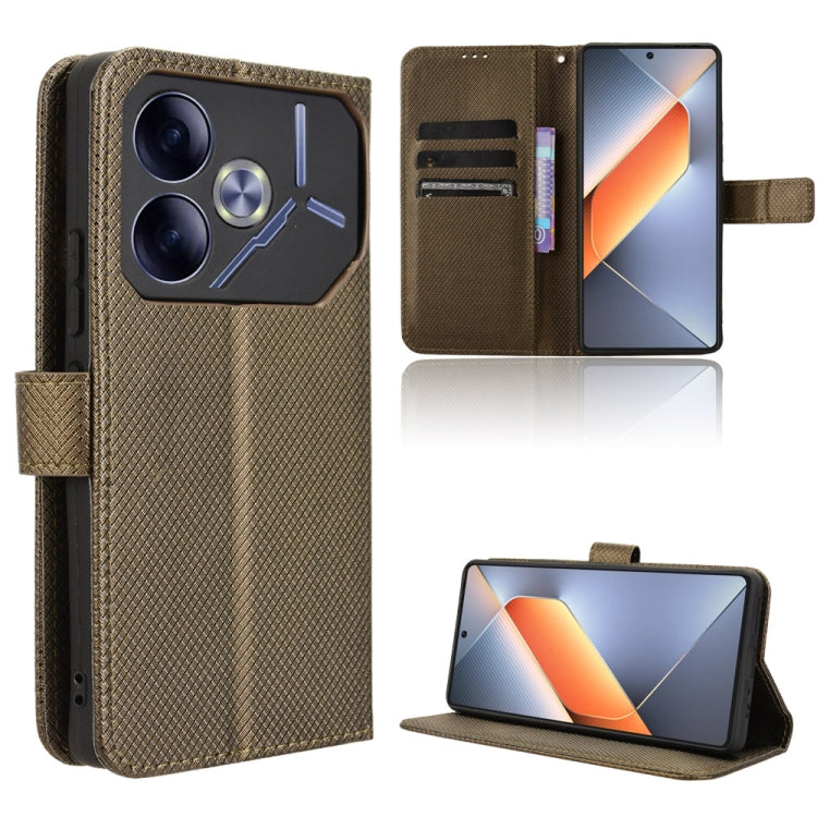 Diamond Texture Leather Phone Case, For Tecno Camon 30 Premier 5G, For Tecno Pova 6 Neo 4G, For Tecno Pova 6 4G, For Tecno Camon 30 Pro 5G, For Tecno Camon 30 5G / 4G, For Tecno Pova 6 Pro 5G, For Tecno Spark 20 Pro+ 4G, For Tecno Spark 20 Pro 4G      ...