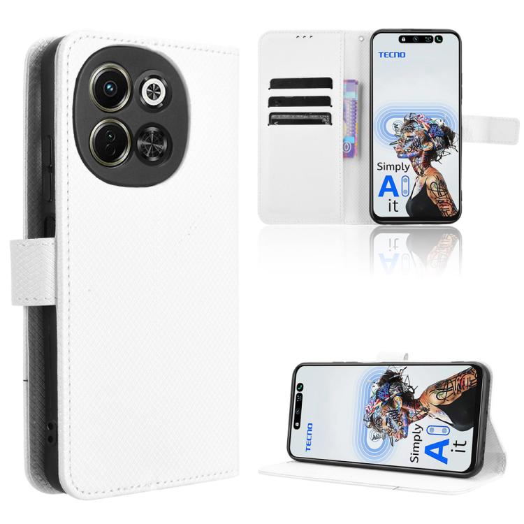 Diamond Texture Leather Phone Case, For Tecno Camon 40 Premier 5G, For Tecno Camon 40 4G, For Tecno Camon 30S 4G / 30S Pro 4G, For Tecno Pova 6 Neo 5G / Spark 30 5G, For Tecno Spark 30 Pro 4G, For Tecno Spark 30 4G                                      ...