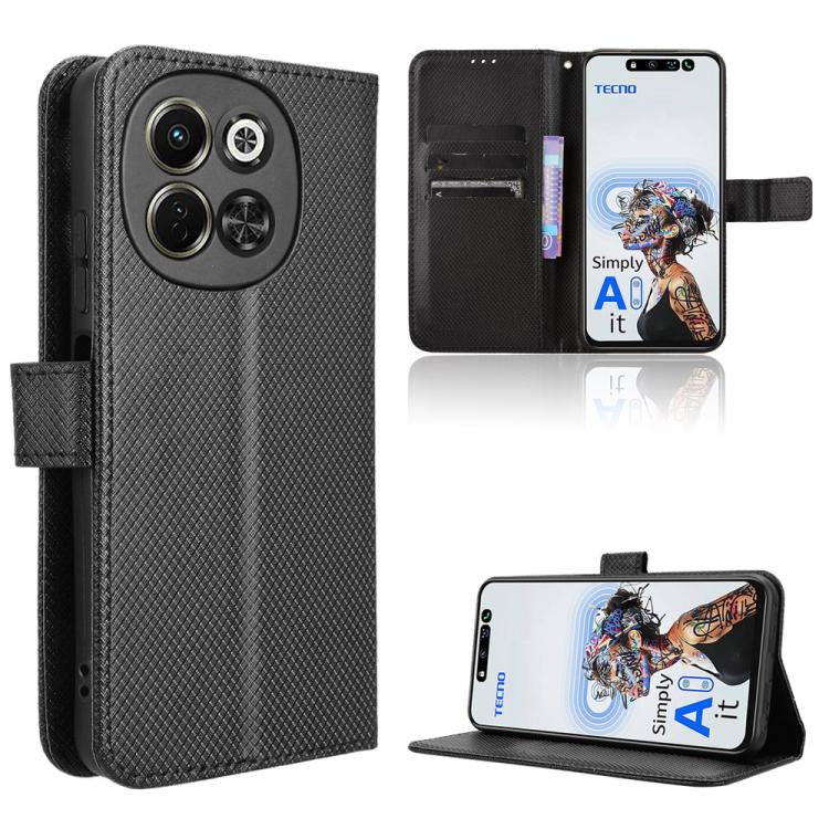 Diamond Texture Leather Phone Case, For Tecno Camon 40 Premier 5G, For Tecno Camon 40 4G, For Tecno Camon 30S 4G / 30S Pro 4G, For Tecno Pova 6 Neo 5G / Spark 30 5G, For Tecno Spark 30 Pro 4G, For Tecno Spark 30 4G                                      ...