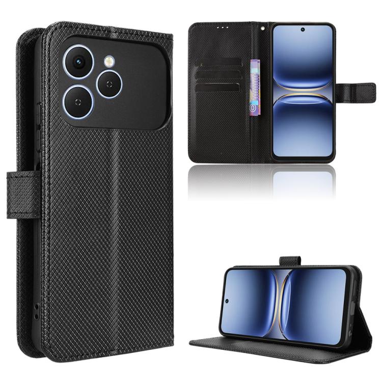 Diamond Texture Leather Phone Case, For Tecno Pova 7 5G, For Tecno Spark 40 Pro+ 4G, For Tecno Spark 40 Pro 4G, For Tecno Spark 40 4G, For Tecno Pova 7 Ultra 5G, For Tecno Pova 7 4G, For Tecno Spark Go 2 4G, For Tecno Pova Curve 5G                     ...