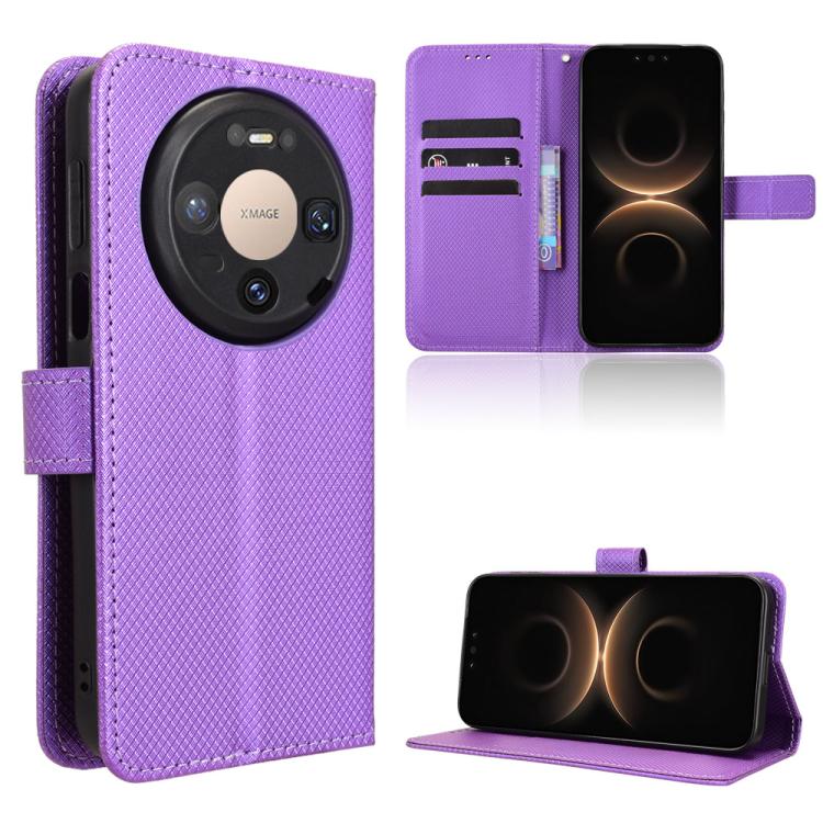 Diamond Texture Leather Phone Case, For Huawei Mate 80 Pro Max, For Huawei Mate 80 Pro / 80, For Huawei Pura 80 Ultra 5G, For Huawei Pura 80 Pro 5G / 80 Pro+ 5G, For Huawei Pura 80 5G, For Huawei nova 14 Ultra 5G, For Huawei nova 14 Pro 5G             ...