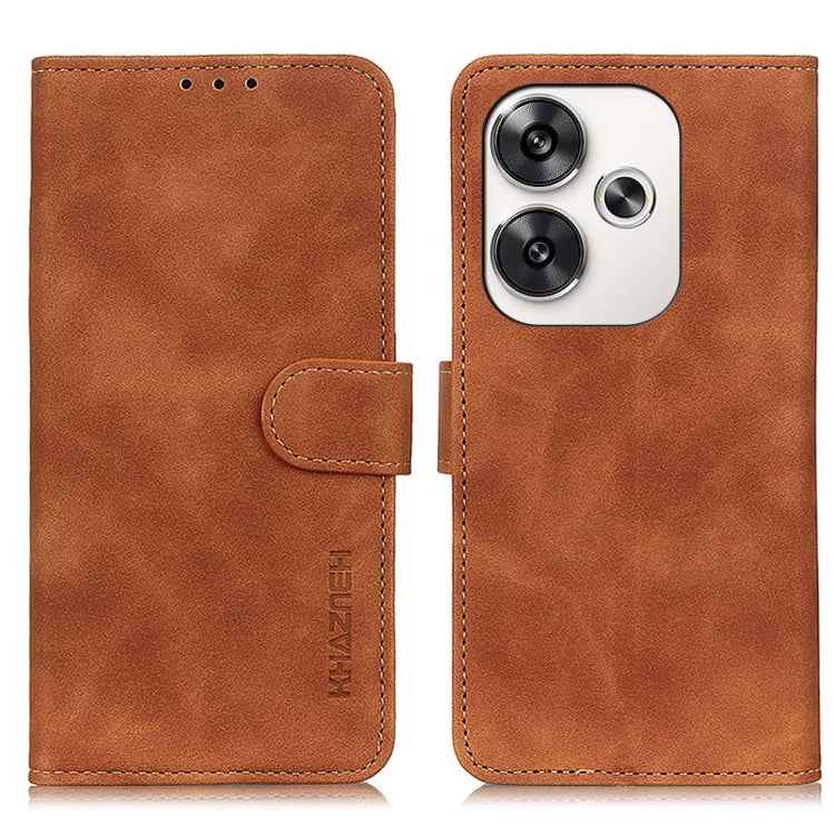 KHAZNEH Retro Texture Flip Leather Phone Case, For Xiaomi Poco F6 / Redmi Turbo 3, For Xiaomi Poco F6 Pro, For Xiaomi Redmi K70 5G / K70 Pro 5G, For Xiaomi Redmi Note 13 Pro 4G/Poco M6 Pro 4G, For Xiaomi Redmi A3, For Xiaomi Redmi 13C                  ...