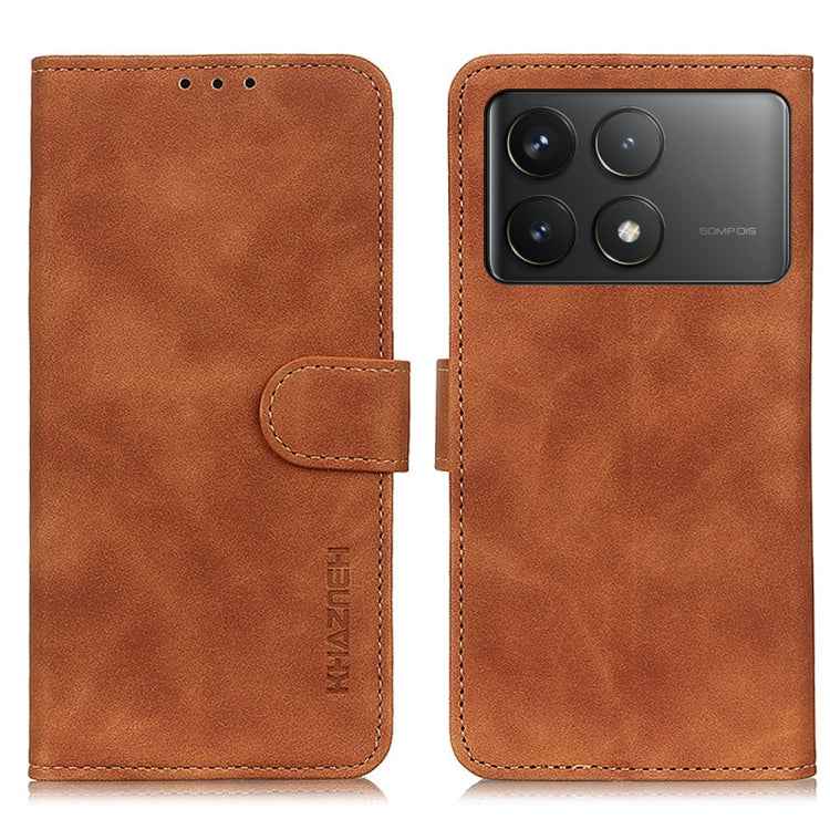 KHAZNEH Retro Texture Flip Leather Phone Case, For Xiaomi Poco F6 / Redmi Turbo 3, For Xiaomi Poco F6 Pro, For Xiaomi Redmi K70 5G / K70 Pro 5G, For Xiaomi Redmi Note 13 Pro 4G/Poco M6 Pro 4G, For Xiaomi Redmi A3, For Xiaomi Redmi 13C                  ...