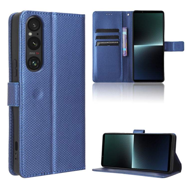 Diamond Texture Leather Phone Case, For Sony Xperia 10 VII, For Sony Xperia 1 VII, For Sony Xperia 10 VI 2024, For Sony Xperia 1 VI 2024, For Sony Xperia 5 V 2023, For Sony Xperia 1 V, For Sony Xperia 10 V