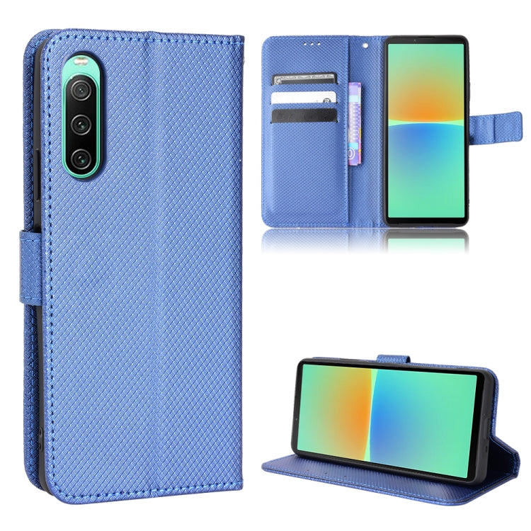 Diamond Texture Leather Phone Case, For Sony Xperia 10 VII, For Sony Xperia 1 VII, For Sony Xperia 10 VI 2024, For Sony Xperia 1 VI 2024, For Sony Xperia 5 V 2023, For Sony Xperia 1 V, For Sony Xperia 10 V