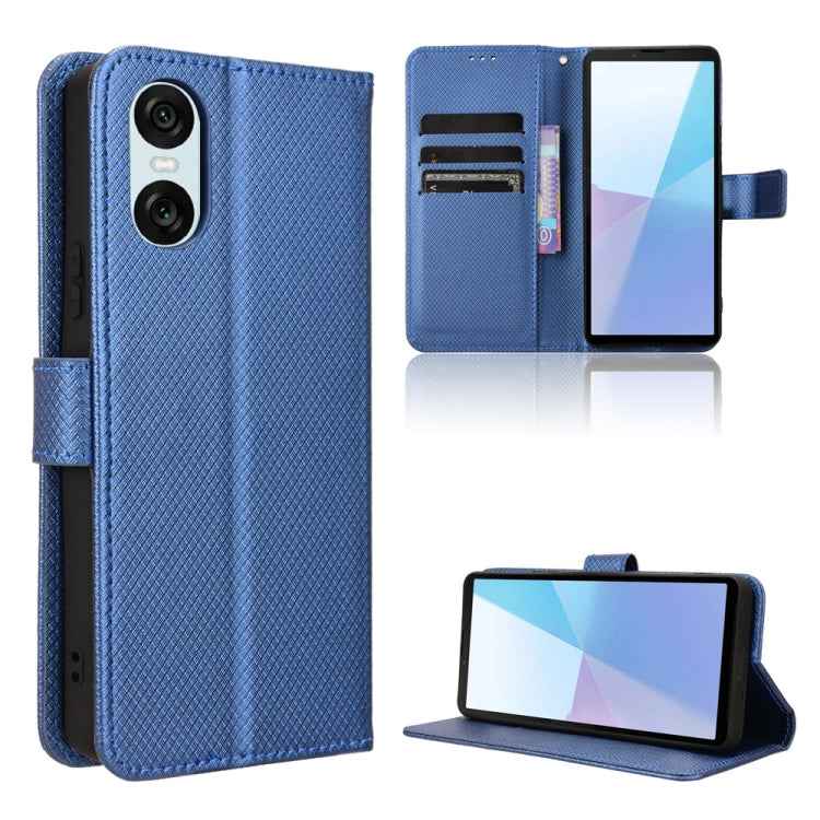 Diamond Texture Leather Phone Case, For Sony Xperia 10 VII, For Sony Xperia 1 VII, For Sony Xperia 10 VI 2024, For Sony Xperia 1 VI 2024, For Sony Xperia 5 V 2023, For Sony Xperia 1 V, For Sony Xperia 10 V