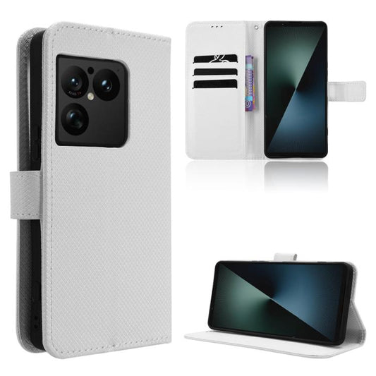 Diamond Texture Leather Phone Case, For Sony Xperia 1 VIII, For Sony Xperia 10 VII, For Sony Xperia 1 VII, For Sony Xperia 10 VI 2024, For Sony Xperia 1 VI 2024, For Sony Xperia 5 V 2023, For Sony Xperia 1 V, For Sony Xperia 10 V
