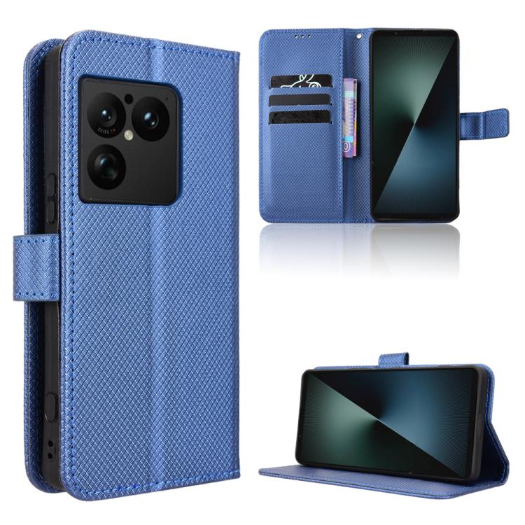 Diamond Texture Leather Phone Case, For Sony Xperia 1 VIII, For Sony Xperia 10 VII, For Sony Xperia 1 VII, For Sony Xperia 10 VI 2024, For Sony Xperia 1 VI 2024, For Sony Xperia 5 V 2023, For Sony Xperia 1 V, For Sony Xperia 10 V
