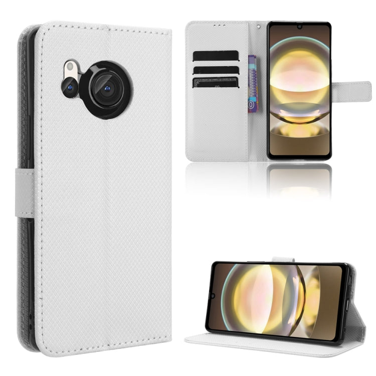 Diamond Texture Leather Phone Case, For Sharp Aquos Sense8, For Sharp Aquos R8 Pro / Leica Leitz Phone 3, For Sharp Aquos R8, For Sharp Mamorino6