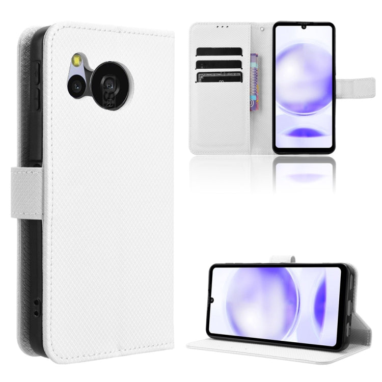 Diamond Texture Leather Phone Case, For Sharp Aquos Sense8, For Sharp Aquos R8 Pro / Leica Leitz Phone 3, For Sharp Aquos R8, For Sharp Mamorino6